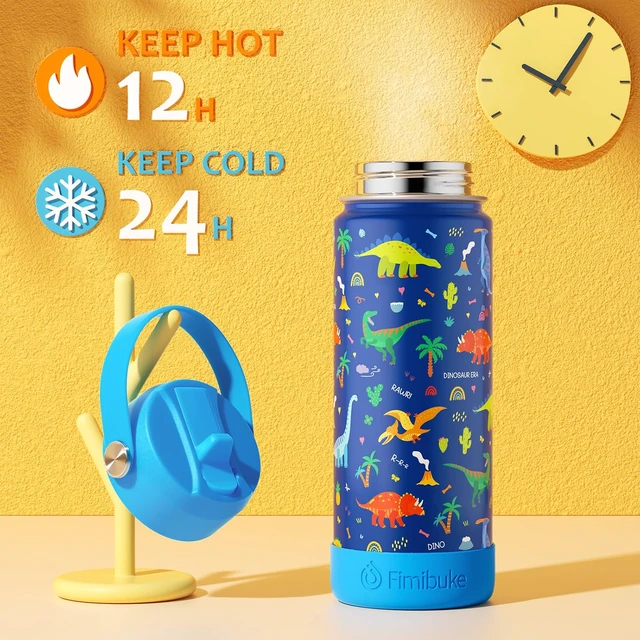 Alt view image 3 of 7 - Fimibuke 18oz Kids Insulated Water Bottle, 18/8 Stainless Steel Kids Cups