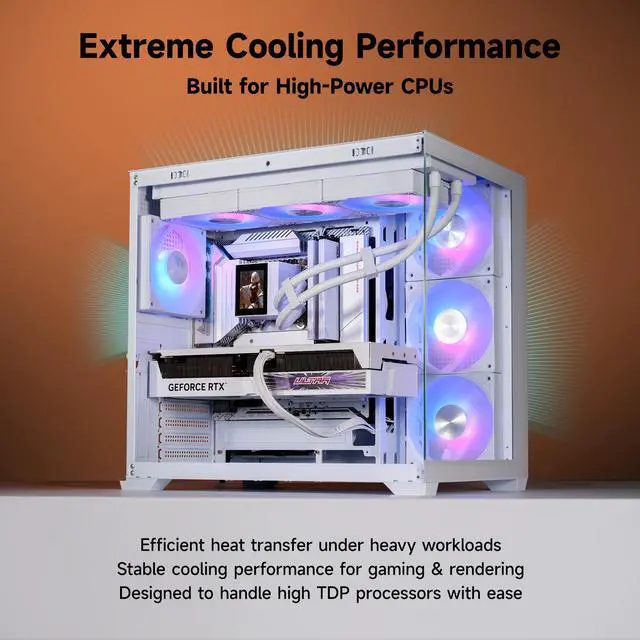 Alt view image 5 of 8 - PCCOOLER CPS DC360 Pro ARGB Display AIO CPU Liquid Cooler, 360mm Radiator, 310W TDP, Customizable 2.4" IPS LCD Display, Ceramic Bearing, for Intel LGA 1851/1700/1200/115X & AMD AM5/AM4, White