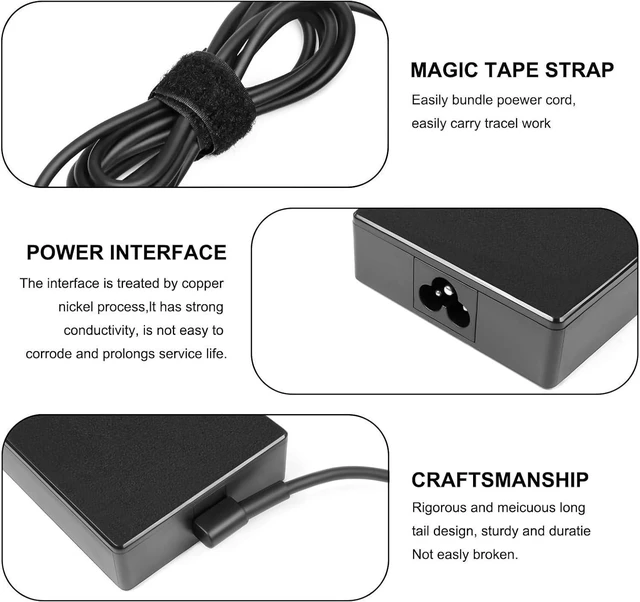 Alt view image 3 of 6 - Energizewiz 120W Laptop Charger for Asus Zenbook Flip 15 Asus Vivobook Pro 14 Pro 15,20V /6.0A AC Adapter for Asus Vivobook Pro 16X, Asus Laptop Charger (4.5 * 3.0mm)