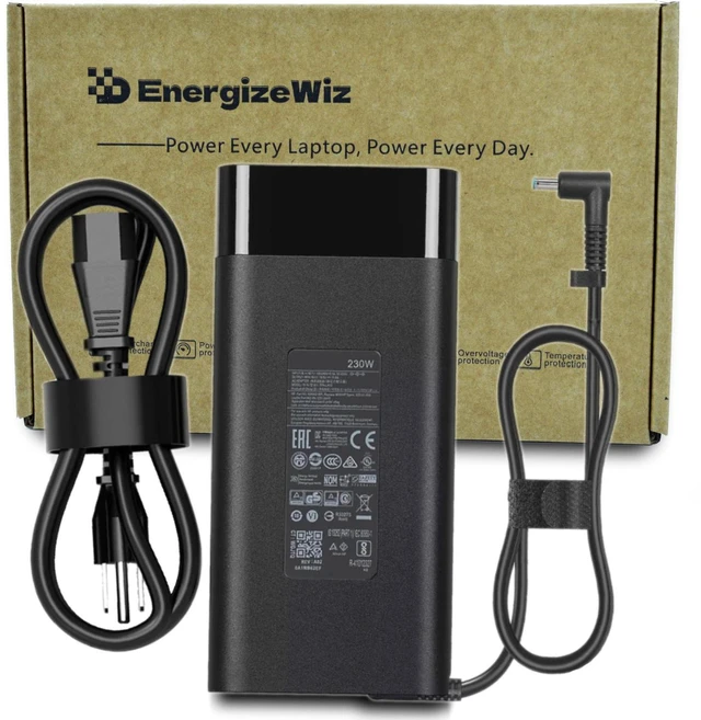 Main image of Energizewiz 230W Charger Fit for HP Omen 15 16 19.5V 11.8A HP Victus 16 by Laptop ZBook Fury 16 G8 G9 G10 M41303-001 M85389-003 Power Supply AC Adapter 4.5x3.0 mm Blue tip