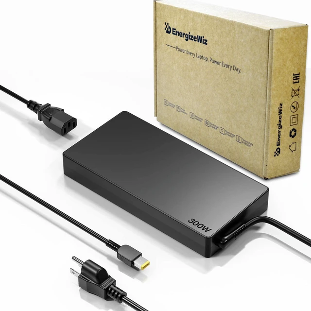 Main image of Energizewiz 300W 20V 15A AC Adapter Fit for Lenovo Legion 5 5i 5P 7 7i pro 15 16 17 R9000P R9000K Y9000K Y9000X Laptop Charger Replacement USB Rectangular Tip