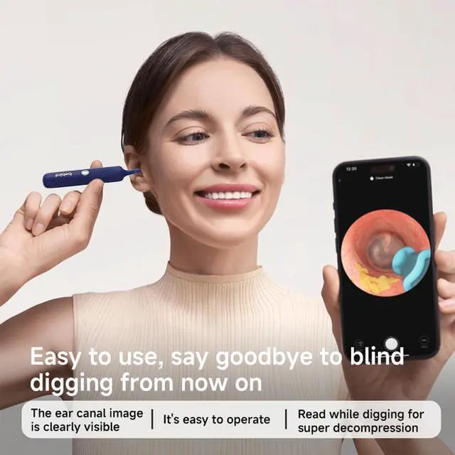 Alt view image 4 of 7 - BEBIRD E33R Flexible Ear Wax Removal Tool Camera Wireless Smart Visual Ear Cleaning Kit