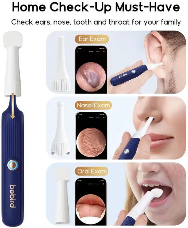 Alt view image 6 of 7 - BEBIRD E33R Flexible Ear Wax Removal Tool Camera Wireless Smart Visual Ear Cleaning Kit