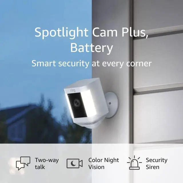 Main image of Spotlight Cam Plus Battery | Two-Way Talk Color Night Vision and Security Siren (2022 release) - White