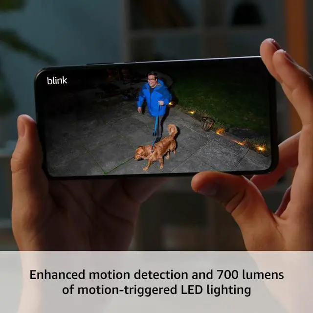 Alt view image 3 of 3 - Outdoor 4 Floodlight Camera (newest model) Wire-free smart security camera 700 lumens two-year battery life HD live view enhanced motion detection Works with Alexa- 1 camera system