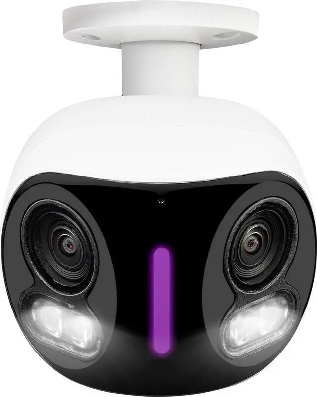 Main image of Lorex 4K 8MP IP Wired Dual-Lens Add-On Outdoor Security Camera - Smart Security Lighting,180° Panoramic View, Color Night Vision, 2-Way Talk, Requires Recorder