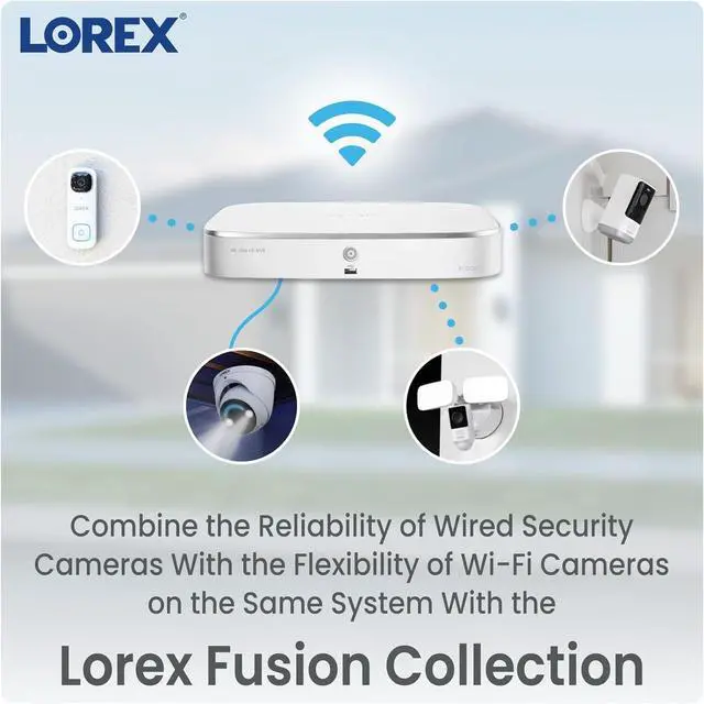 Alt view image 5 of 7 - Lorex Fusion 4K Metal Bullet Camera  PoE Wired Home Security Add-On Camera - Motion Detection, Color Night Vision, Long Range IR, Weatherproof, Ultra HD Indoor & Outdoor Surveillance (Black Dome)