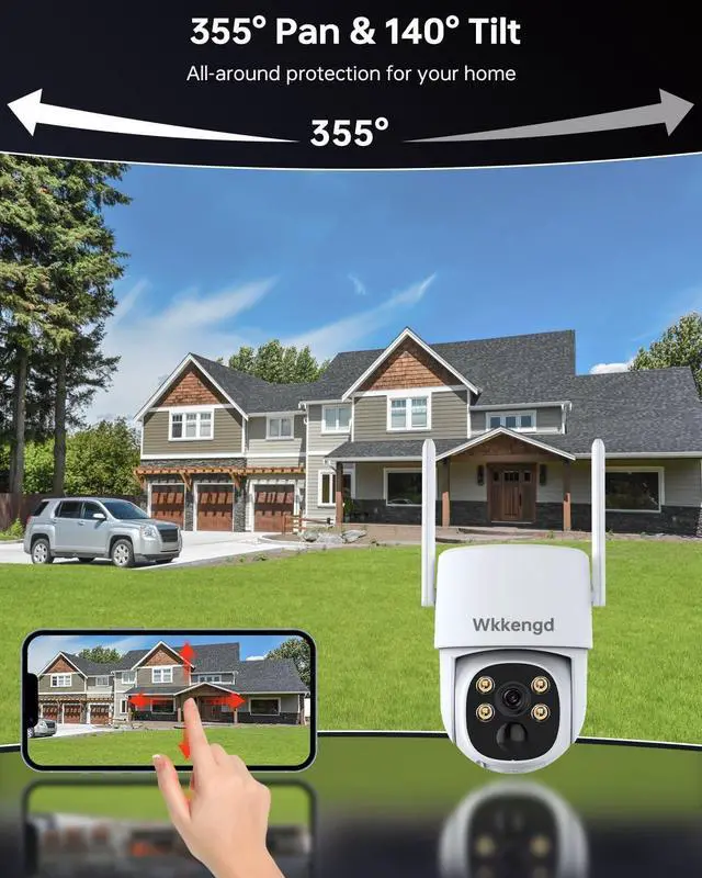 Alt view image 4 of 7 - Gadpiparty Solar Security Camera System Outdoor: Blacklight True Full Color Night Vison 10CH 1TB HDD WiFi6 NVR 2K Solar Powered PTZ Wireless Surveillance Camera F1.0 Super Aperture Advanced 1/1.8''Se