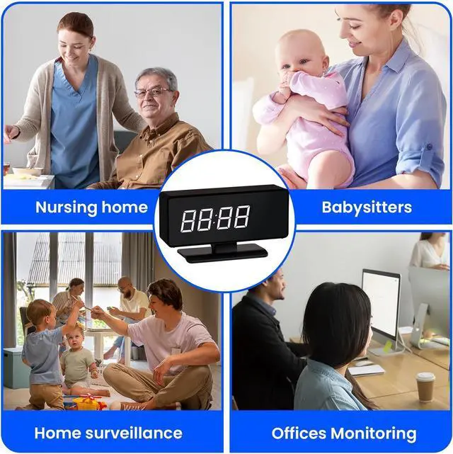 Alt view image 4 of 6 - Clock Camera - Full HD 4k Wireless Camera - WiFi Nanny Cam for Home Indoor Security - WiFi & Bluetooth Connection Full Color Night Vision
