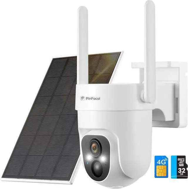 Main image of 4G LTE Cellular Security Camera Wireless Outdoor, No WiFi Needed, 2K Color Night Vision, 360° View Pan/Tilt, 2 Way Talk, PIR Motion Sensor, Built-in SIM Card (Support Verizon/AT&T/T-Mobile)