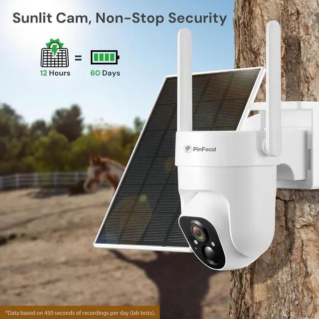 Alt view image 6 of 7 - 4G LTE Cellular Security Camera Wireless Outdoor, No WiFi Needed, 2K Color Night Vision, 360° View Pan/Tilt, 2 Way Talk, PIR Motion Sensor, Built-in SIM Card (Support Verizon/AT&T/T-Mobile)