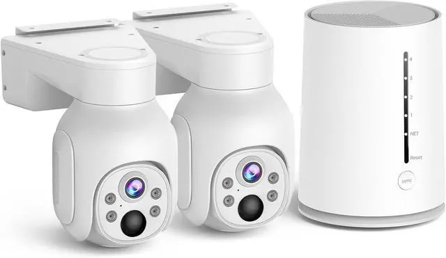 Main image of Gadpiparty Camcamp Security Cameras Outdoor Wireless, Battery Powered, 2 Cam-Kit, 2K QHD Home Security Cameras System with Pan Tilt View, Spotlight Camera, AI Human Detection, Easy Setup, 5G & 2,4G W