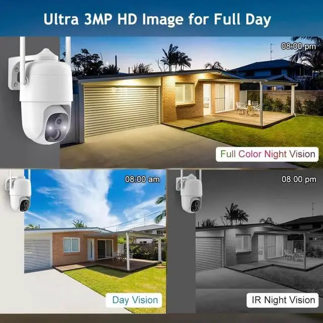 Alt view image 2 of 7 - VicoHome Outdoor Security Camera Wireless, 2K Battery-Powered WiFi Camera, PTZ 360° Surveillance, Night Vision, AI Motion Detection, Two-Way Talk, Waterproof, Cloud & SD Storage