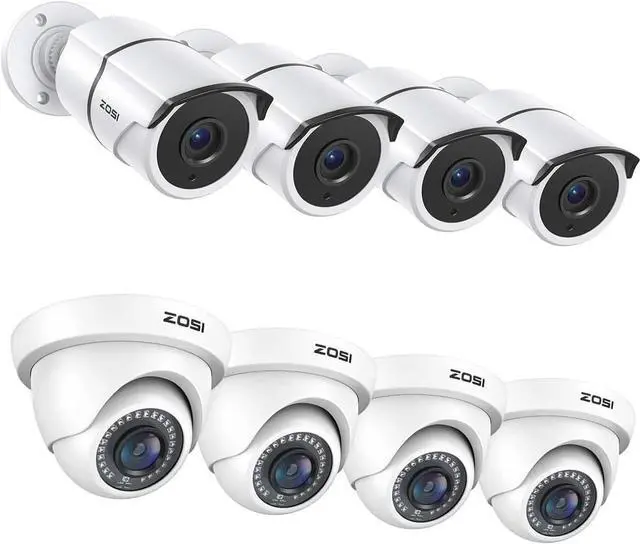 Main image of Gadpiparty ZOSI 8PK 1920TVL 1080P Security Camera 3.6mm Lens 2.0MP CCTV Camera Home Security Day Night Waterproof Camera for 720P/1080N/1080P/5MP/4K Analog DVR Systems
