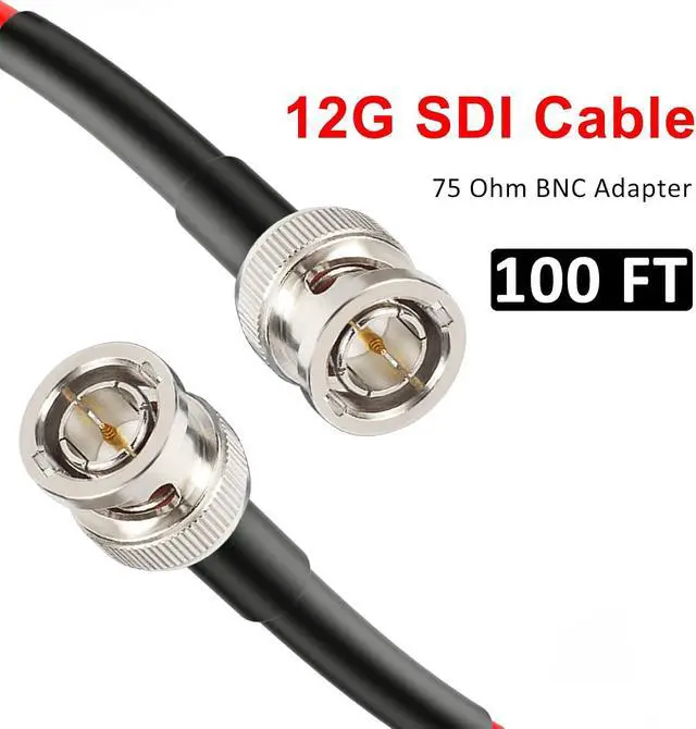 Alt view image 2 of 7 - XRDS 100FT SDI Cable 3G/6G/12G Video Cable 75ohm RG6 BNC HD-SDI/3G/6G/4K for Video Security Camera & Converter