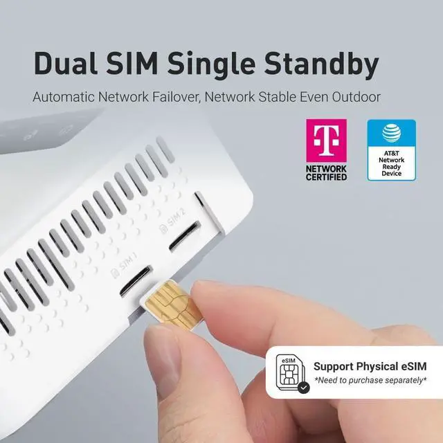 Alt view image 5 of 7 - GL-X2000(Spitz Plus) Cellular Gateway 4G LTE Router for Home, RV, Road trips, Offices, CAT 12, Wifi 6 Router, Detachable Antennas, Dual-SIM, T-Mobile & AT&T IoT Certified, OpenVPN, WireGuard (NA Only)