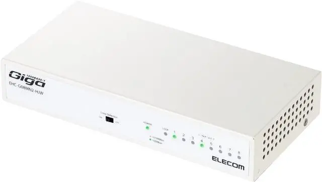 Main image of ELECOM Metal Switching Hub Gigabit 8 Port Built-in Power Supply EHC-G08MN2-HJW (Japan Import)