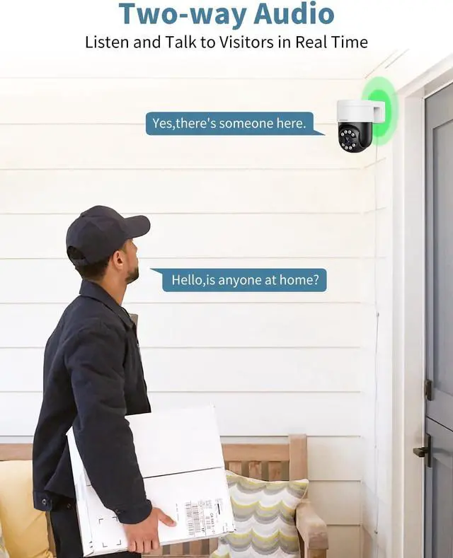 Alt view image 3 of 7 - Gadpiparty OHWOAI Motion Tracking & 2-Way Audio Extend Wired PTZ Cameras POE Security Camera System,4K/8.0 Megapixel Home Video Surveillance Systems
