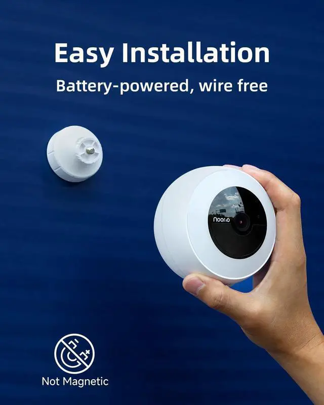 Alt view image 2 of 6 - Noorio B310 Wireless Outdoor Security Camera with 600lm Spotlight, 12600mAh Battery-Powered Solar Camera with 16GB Free Local Storage, 2K Color Night Vision, 2.4GHz WiFi Only