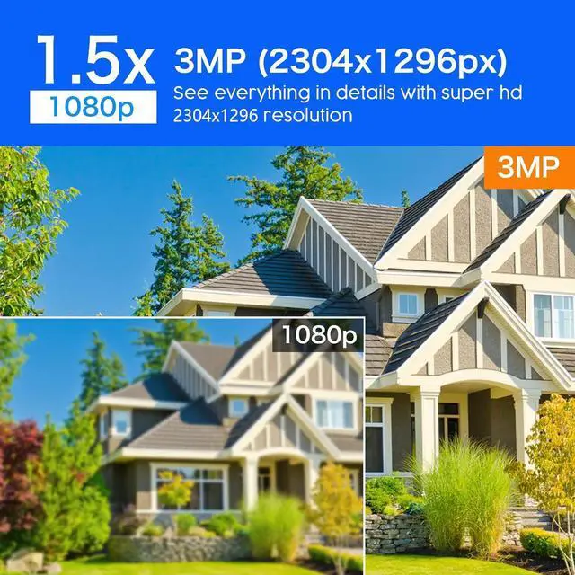 Alt view image 7 of 7 - Gadpiparty 5MP Wireless Security Camera System No Hard Drive, 8 Channel Surveillance NVR Kits and 4pcs Super HD 5MP Outdoor Indoor WiFi Bullet Camera for Home Full Color Night Vision (3MP)