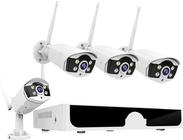 Alt view image 2 of 7 - Gadpiparty 3MP 5MP WiFi CCTV System 10CH NVR Security Camera System Two Way Audio Outdoor Wireless IP Cameras Video Surveillance Kit(None,10CH 3MP 4 Cameras)