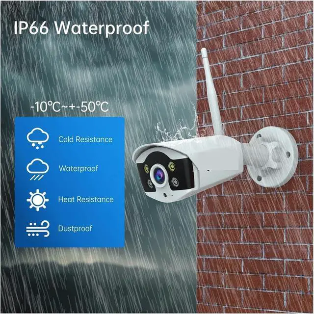 Alt view image 5 of 7 - Gadpiparty 3MP 5MP WiFi CCTV System 10CH NVR Security Camera System Two Way Audio Outdoor Wireless IP Cameras Video Surveillance Kit(None,10CH 3MP 4 Cameras)