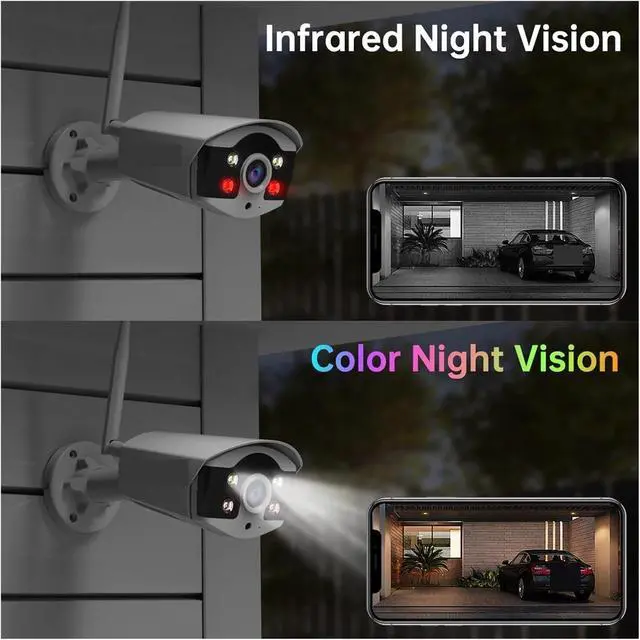 Alt view image 3 of 7 - Gadpiparty 3MP 5MP WiFi CCTV System 10CH NVR Security Camera System Two Way Audio Outdoor Wireless IP Cameras Video Surveillance Kit(None,10CH 3MP 4 Cameras)