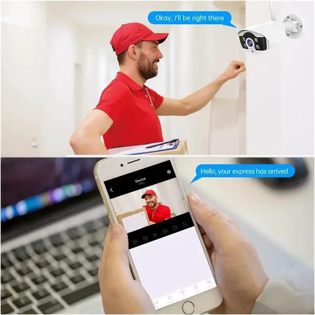 Alt view image 6 of 7 - Gadpiparty 3MP 5MP WiFi CCTV System 10CH NVR Security Camera System Two Way Audio Outdoor Wireless IP Cameras Video Surveillance Kit(None,10CH 3MP 4 Cameras)
