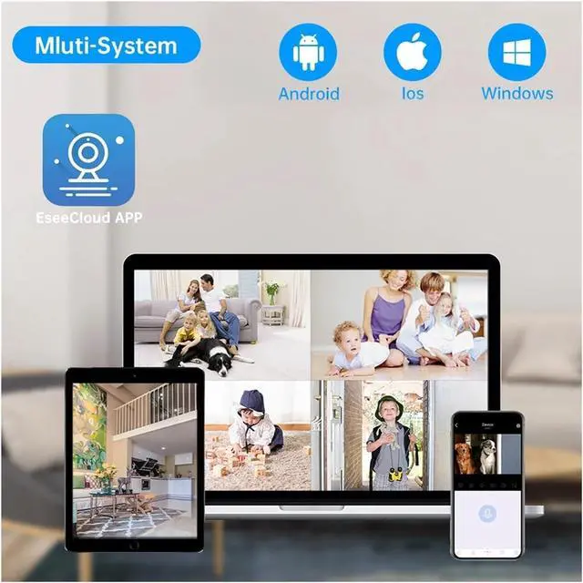Alt view image 7 of 7 - Gadpiparty 3MP 5MP WiFi CCTV System 10CH NVR Security Camera System Two Way Audio Outdoor Wireless IP Cameras Video Surveillance Kit(None,10CH 3MP 4 Cameras)