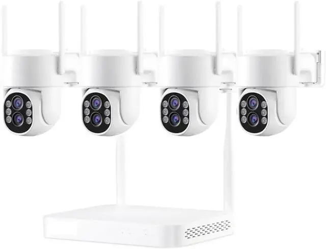 Main image of Gadpiparty 3MP Wireless WiFi Security Cameras System, 10X Zoom Surveillance NVR Kit with with 2 Way Audio, Color Night Vision, Motion Detection, for Indoor and Outdoor