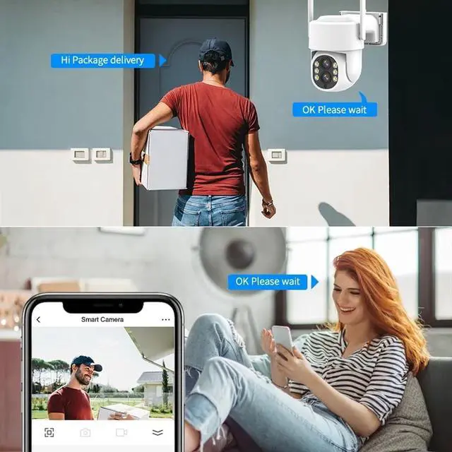 Alt view image 4 of 7 - Gadpiparty 3MP Wireless WiFi Security Cameras System, 10X Zoom Surveillance NVR Kit with with 2 Way Audio, Color Night Vision, Motion Detection, for Indoor and Outdoor