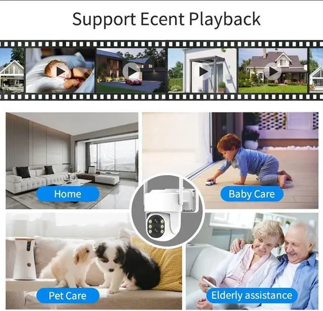 Alt view image 6 of 7 - Gadpiparty 3MP Wireless WiFi Security Cameras System, 10X Zoom Surveillance NVR Kit with with 2 Way Audio, Color Night Vision, Motion Detection, for Indoor and Outdoor