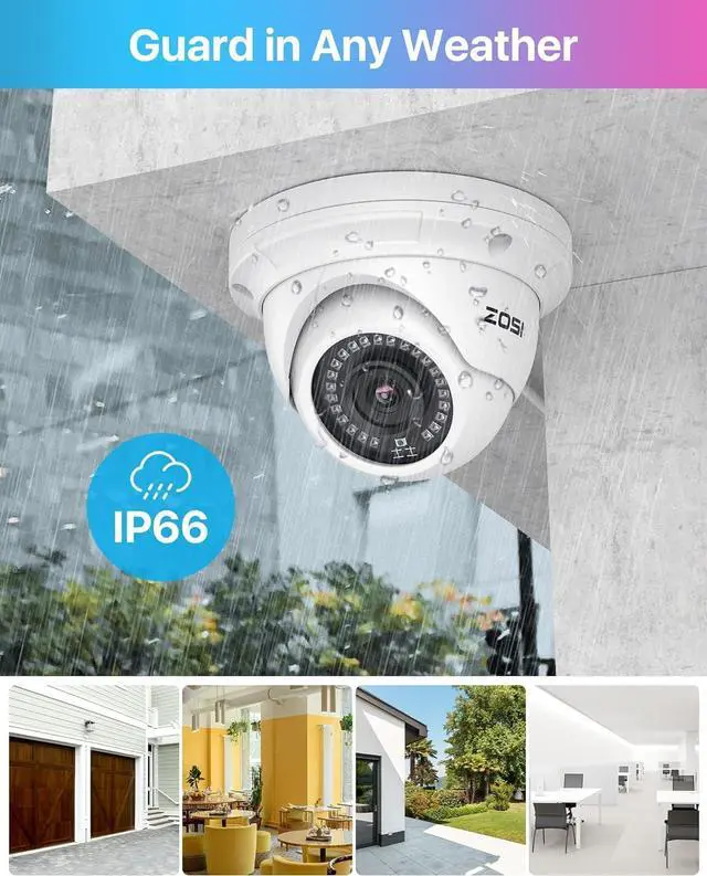 Alt view image 3 of 7 - Gadpiparty ZOSI 4K PoE Security Camera System with 2TB Hard Drive,8 Port Gigabit PoE Switch with 2 Gigabit Uplink Port