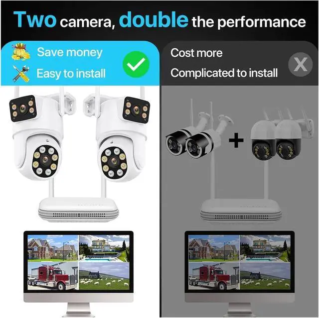 Alt view image 5 of 7 - Gadpiparty WiFi Kit IP Camera 6MP HD 8CH Dual Lens Security Protection Smart System NVR Recorder Video Surveillance Cam(2T,8CH NVR 4PCS Camera_A/U)
