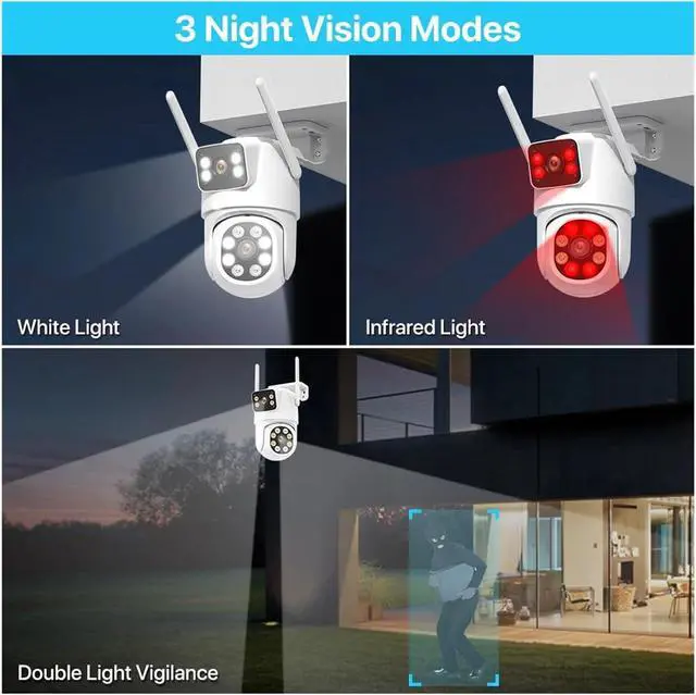 Alt view image 7 of 7 - Gadpiparty WiFi Kit IP Camera 6MP HD 8CH Dual Lens Security Protection Smart System NVR Recorder Video Surveillance Cam(2T,8CH NVR 4PCS Camera_A/U)