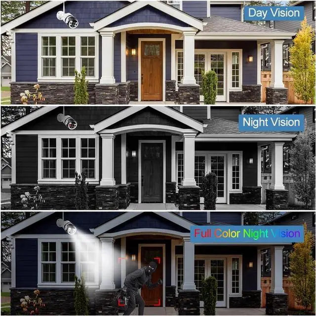 Alt view image 3 of 7 - Gadpiparty 3MP 5MP HD Wireless CCTV System Two Way Audio Waterproof WiFi IP Security Camera 8CH NVR Video Surveillance Kit(None,8CH NVR 2Pcs Cam 5MP)