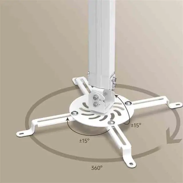 Alt view image 3 of 3 - Projector Projector Hanger Telescopic Shelf Ceiling Mount Projector Hanging Bracket for Ceiling Hangers Portable Projector(White)