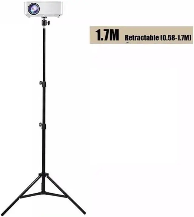 Alt view image 2 of 5 - Projector Floor Tripod Home Projector Bracket Bedside Desktop Hole-Free 6mm Telescopic Triangle Bracket Portable Projector(Medium)