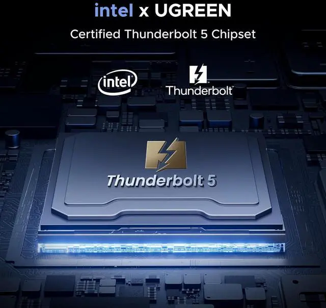 Alt view image 5 of 7 - UGREEN Revodok Max Thunderbolt 5 Dock 13-in-1 120Gbps 8K & Dual 6K60Hz 140W Charging Bundle with USB C to HDMI Cable 4K@60Hz 6.6FT Thunderbolt 4/3 to HDMI for Home Office