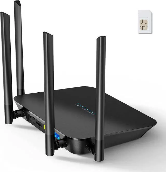 Main image of Unlocked 4G LTE Modem Router with SIM Card Slot, 300Mbps Mobile WiFi Hotspot Device Cellular Router Works with AT&T and T-Mobile, EC25-AFX Qualcomm Chipset, 5dBi High Gain Antennas