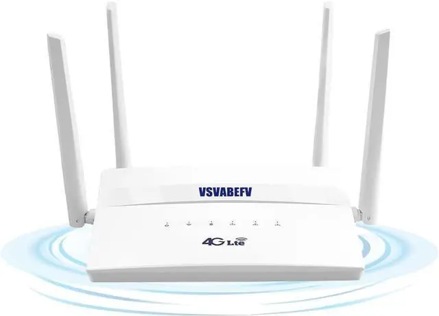 Main image of 4G LTE Wireless Router with SIM Card Slot Unlocked 300Mbps Wireless Mobile WiFi Hotspot with Antenna for B2/B4/B5/B12/B13/B17/B18/B25, Sim Card Router Support T-Mobile AT&T