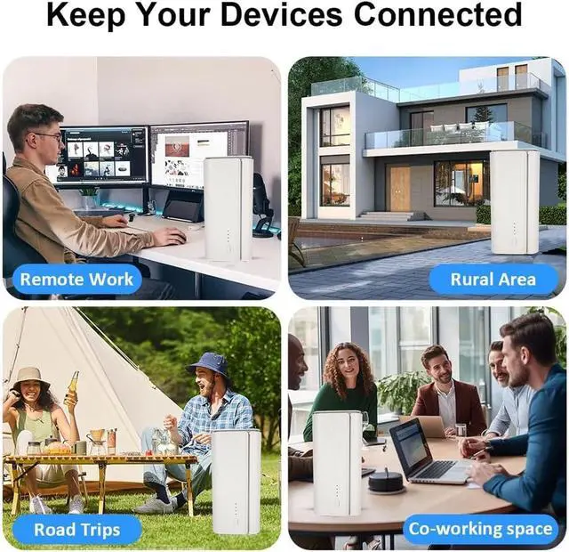 Alt view image 2 of 7 - 5G CPE Router with SIM Card Slot, 4.67Gbps High Speed Dual Band WiFi 6 Router for Home Indoor, Support for NSA SA (US Plug)