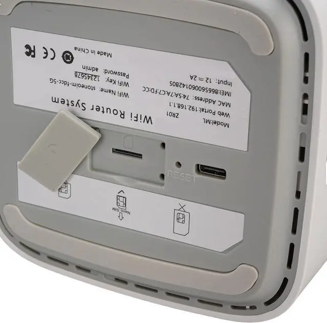 Alt view image 6 of 7 - 5G CPE Router with SIM Card Slot, WiFi 6 (802.11ax), 4x4 MU MIMO, NSA SA 5G Router Dual Band Cellular Modem for Home Office Indoor, Support 50+ Users (US Plug)