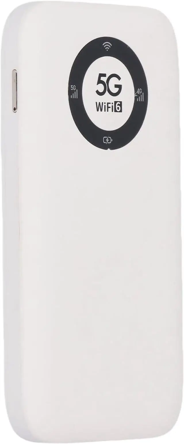 Alt view image 3 of 7 - VBESTLIFE 5G Mobile Hotspot, Portable WiFi 6 Router with SIM Card Slot, 7100mAh Battery, Wireless WiFi Support 16 Devices, for Travel (White)