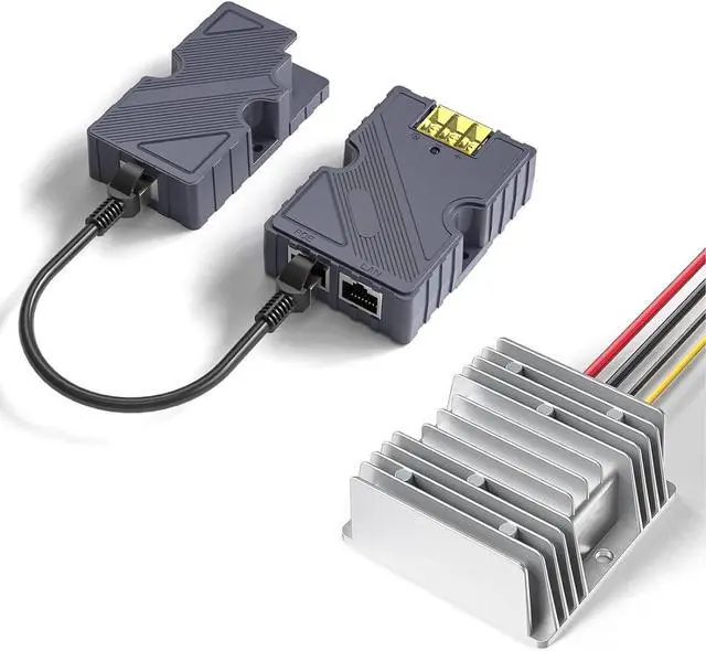 Main image of 150W GigE PoE Injector, Dish Cable Adapter to RJ45, DC Step UP Converter 12V to 48V for Dish V2 Internet Kit Satellite Network to Router Desktop