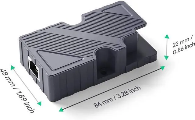 Alt view image 7 of 7 - 150W GigE PoE Injector, Dish Cable Adapter to RJ45, DC Step UP Converter 12V to 48V for Dish V2 Internet Kit Satellite Network to Router Desktop