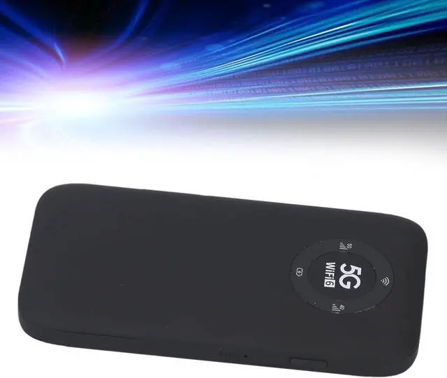 Alt view image 7 of 7 - 5G Mobile Hotspot, 2.4GHz / 5.8GHz Portable WiFi Hotspot for Travel, Pocket Hotspot Router with SIM Card Slot, Supports 16 Users, 7100mAh Battery for Travel Business (Black)