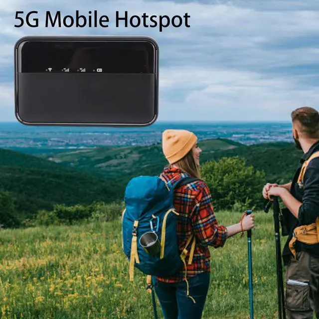 Alt view image 2 of 7 - Yoidesu 5G Mobile Hotspot, 900Mbps 10000mAh Portable WiFi with 16 Device Connectivity for Travel Streaming and Business Use