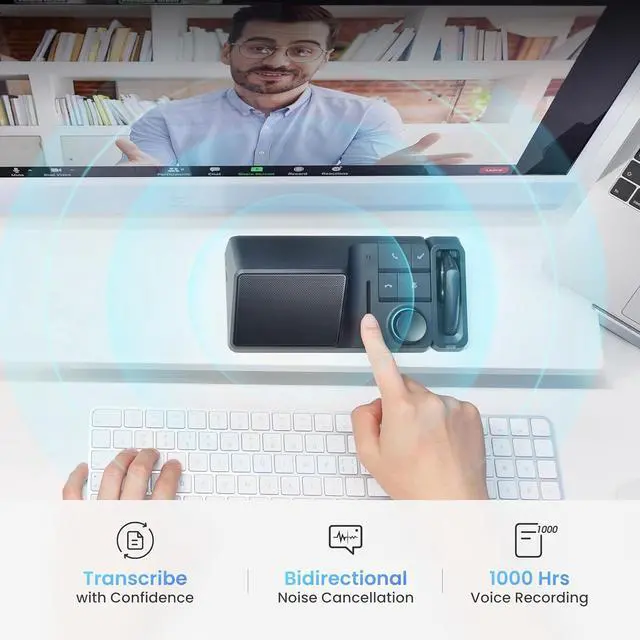 Alt view image 4 of 7 - H1 11-in-1 USB C Docking Station with AI Voice Recorder, Free Transcription & Summarization, Dual HDMI 4K@60Hz, 118W PD, 2.5Gbps Ethernet, 10Gbps Fast Data Transfer, SD/Micro SD 4.0 Card Reader (H1)