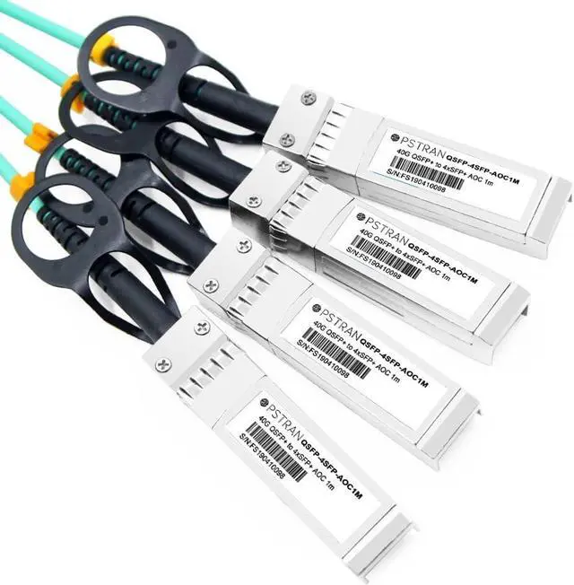 Alt view image 3 of 5 - 40G QSFP+ to 4 x 10G SFP+ Active Optical Breakout Cable Compatible with Arista Networks QSFP-4X10G-AOC1M 1m (3ft)